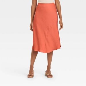 MIDI Silk Skirt
